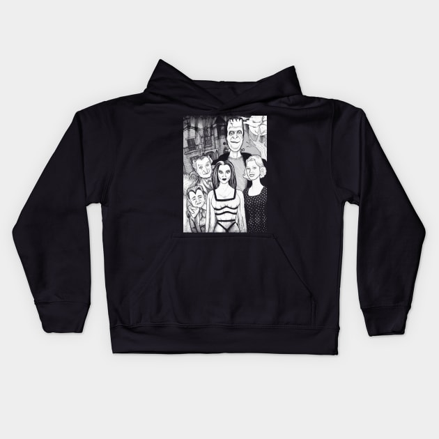 Freaky Family Kids Hoodie by SquareDog